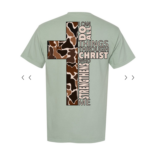 I can do all things through Christ camo shirt